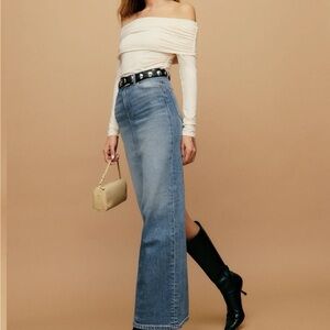 Reformation Daria Denim Maxi Skirt